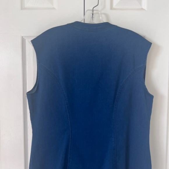 Ali & Jay Jeans Dress with Fringe bottom Snap Buttons L - Picture 7 of 7